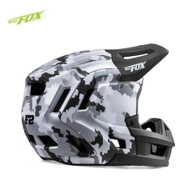 BATFOX New Adult Full Face Bike Helmet Protection Head BMX Dh MTB Bicycle Helmet Men Women Electric Moto Cycling Safety Helmets
