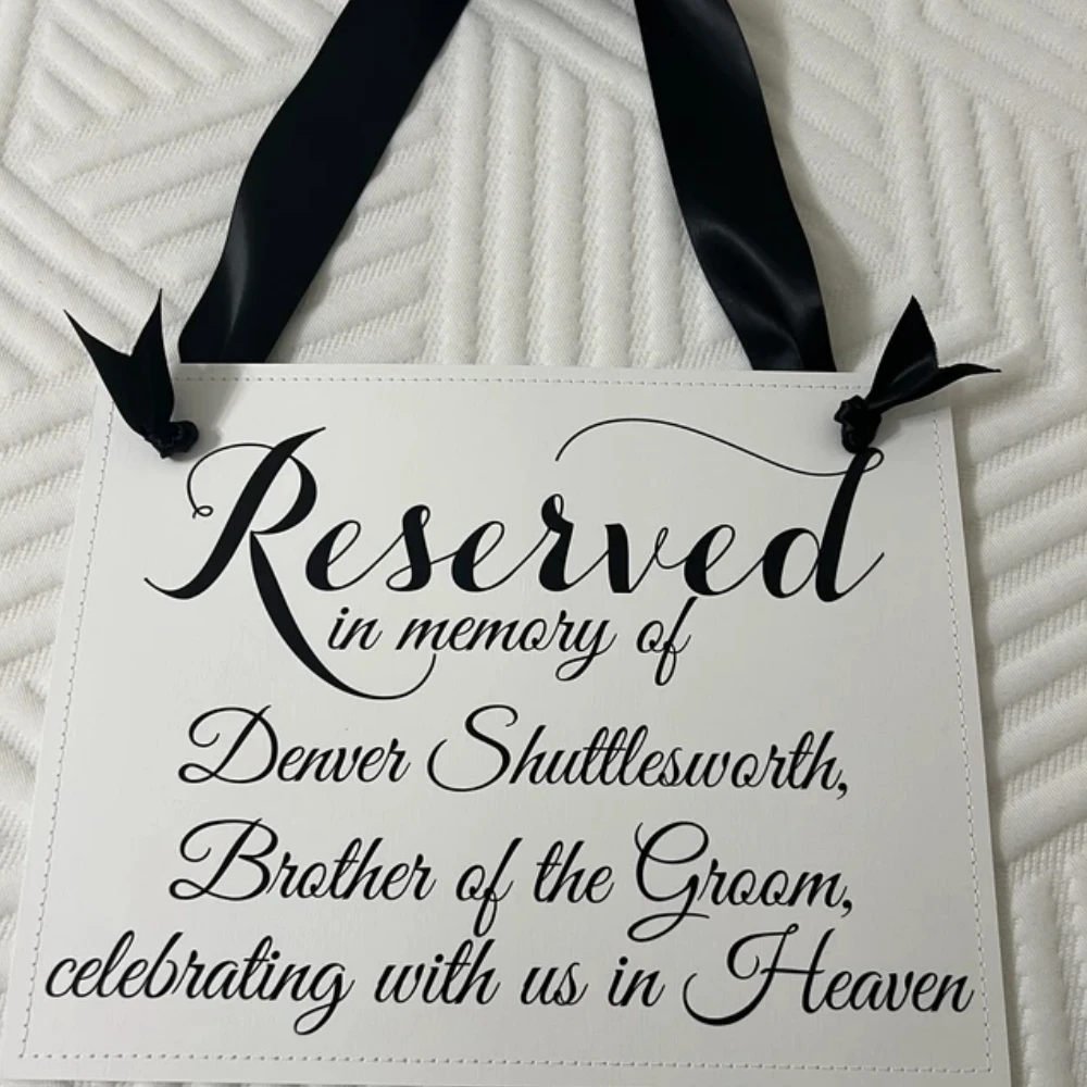 Personalized Memorial Wedding Chair Banner，