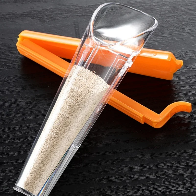 Yeast Measuring Cup with Sealing Clip Clamp Meter Device Accuracy Cake Bread Baking Kitchen Tools Cups and Spoons