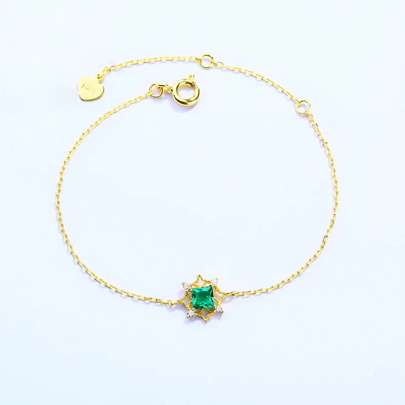 18K الذهب PT950 البلاتين الفضة مطلي 7-layer الذهب مزاجه سوار للسيدات المرأة الضوء الأخضر الفاخرة مطلي سوار #2