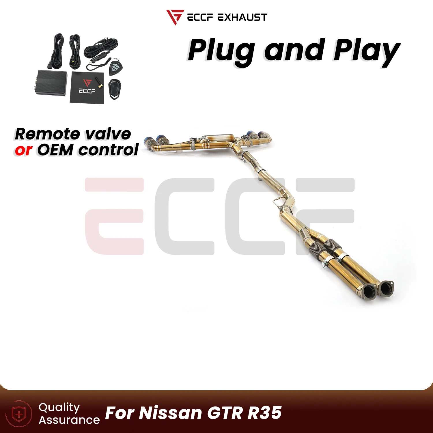 Sporty Aggressive Exhaust Sound Titanium Complete exhaust system For Nissan GTR R35 Plug and Play Performance Upgrade