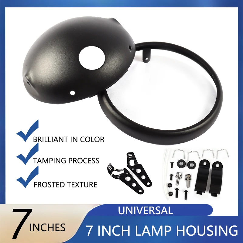 

7-дюймовая основа для мотоциклетной фары, 7-дюймовый корпус крышки фары, регулируемый монтажный кронштейн, универсальный держатель ведра, корпус маяка