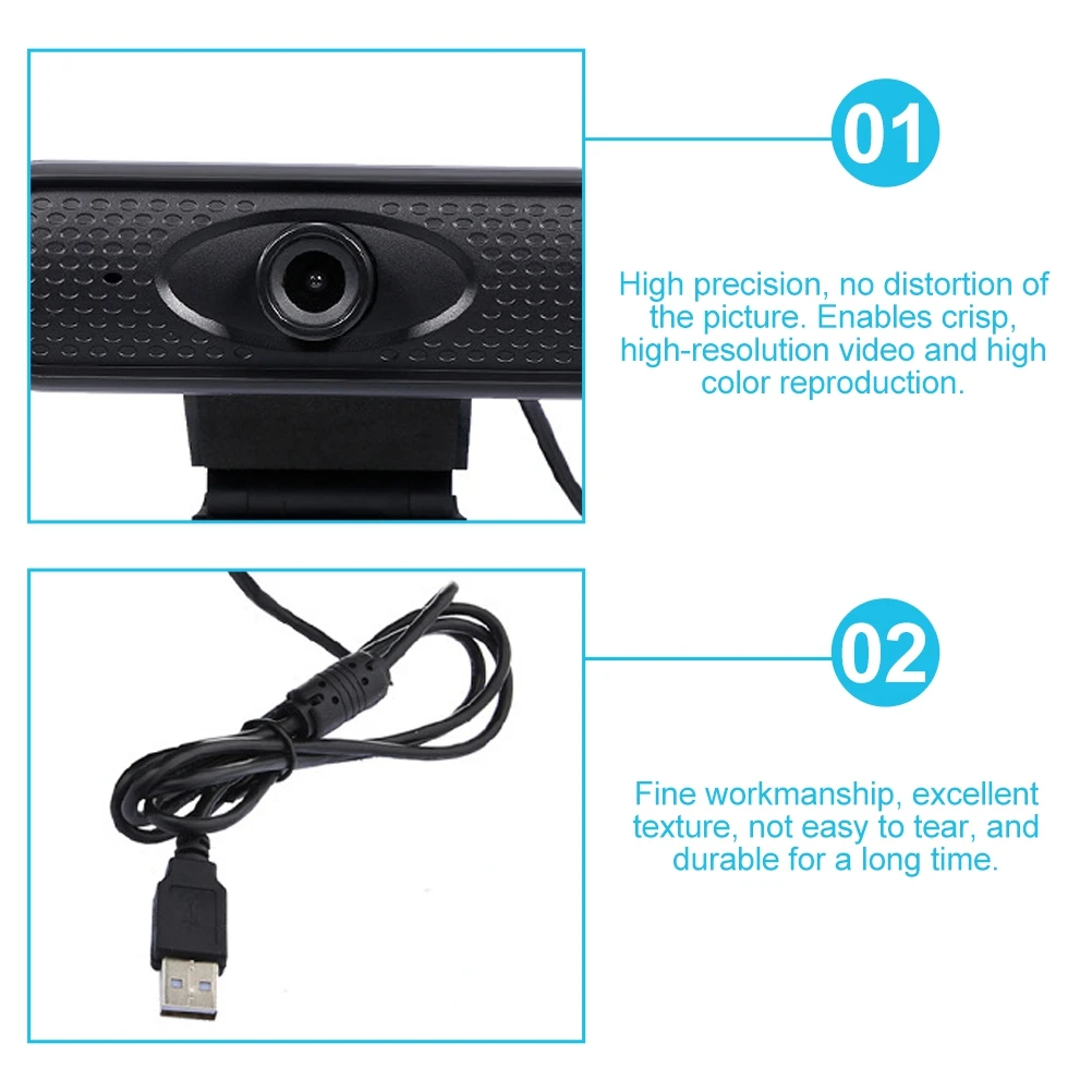 

1080P Computer Camera for Video Conferencing Teaching Streaming Built in Microphone Auto Focus High Precision