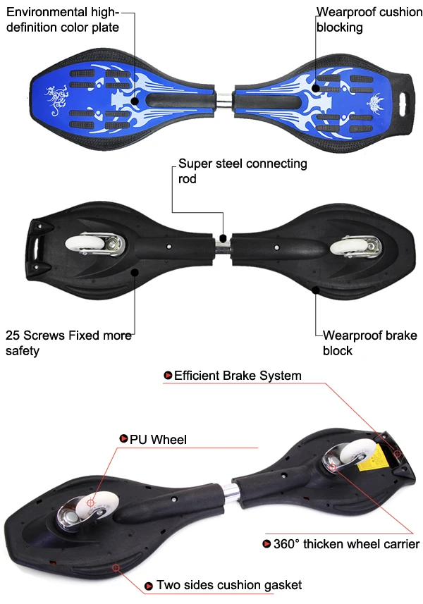Nowy projekt Snake Board Waveboard do sprzedaży hurtowej