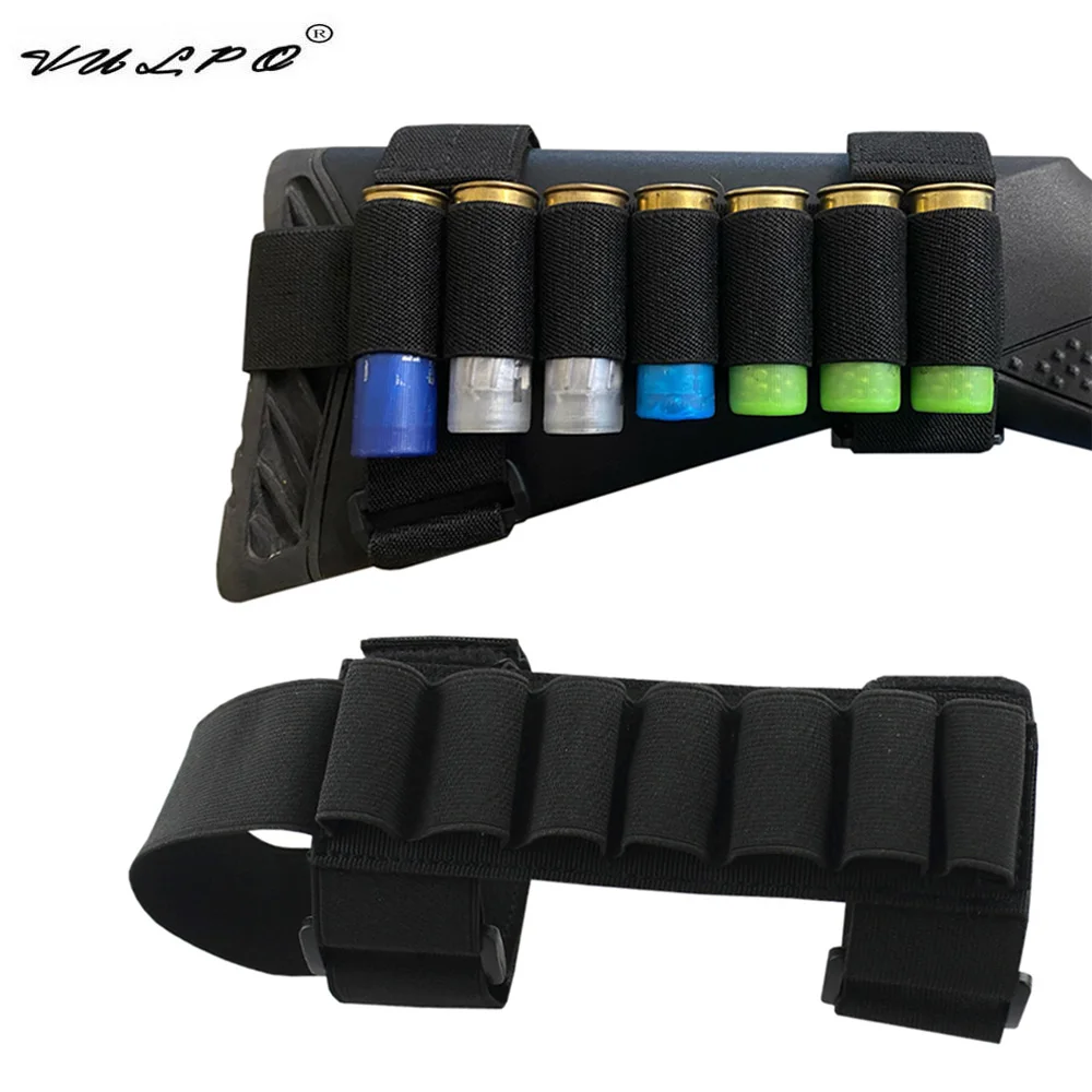 VULPO 1000D Nylon 7 Rounds Tactical Shotgun Shell Holder Ammo Carrier Holder Pouch Cartridge For Hunting