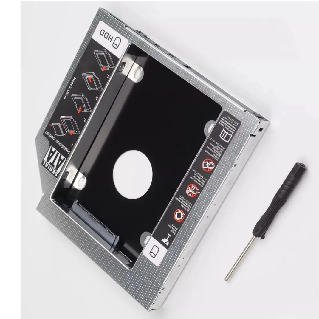 

Универсальный алюминиевый 12,7 мм SATA 2-й жесткий диск HDD SSD оптический отсек Caddy рамка корпус для ASUS A55V K50ID K50IJ A55VJ DS8A9SH