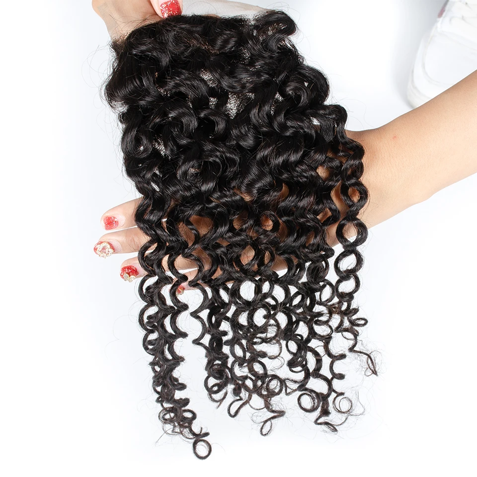 30 Inches Water Wave Bundles With Closure Brazilian Remy Wavy Human Hair Bundles With 4x4 Lace Closure Free Part Lulalatoo Hair