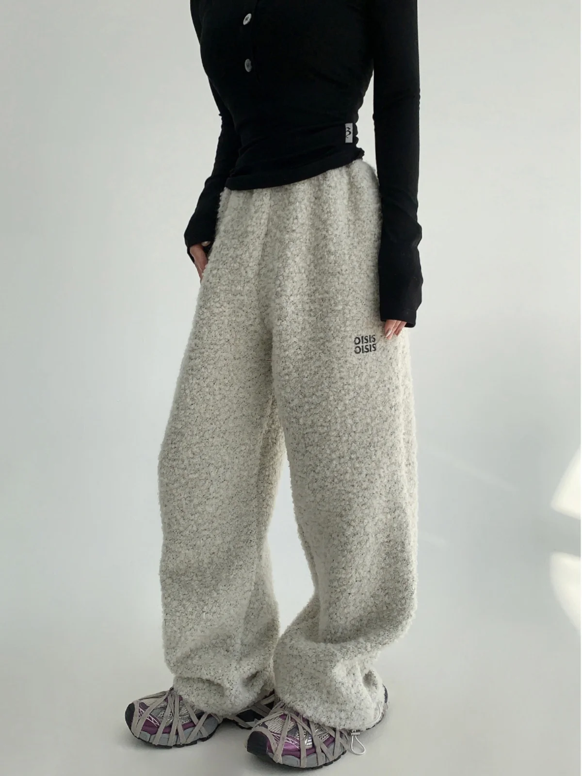 

Зимние шерстяные повседневные широкие брюки на подкладке с шерстяной подкладкой, женские свободные винтажные шерстяные брюки прямого кроя, длинные брюки с высокой талией...