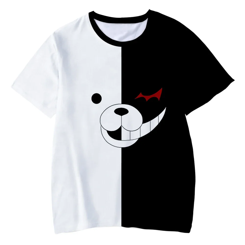 Camiseta de juego de Anime Danganronpa Monokuma, ropa informal con impresión 3D, camiseta de gran tamaño a la moda para hombres y mujeres, camisetas Harajuku para hombres, camisetas, ropa