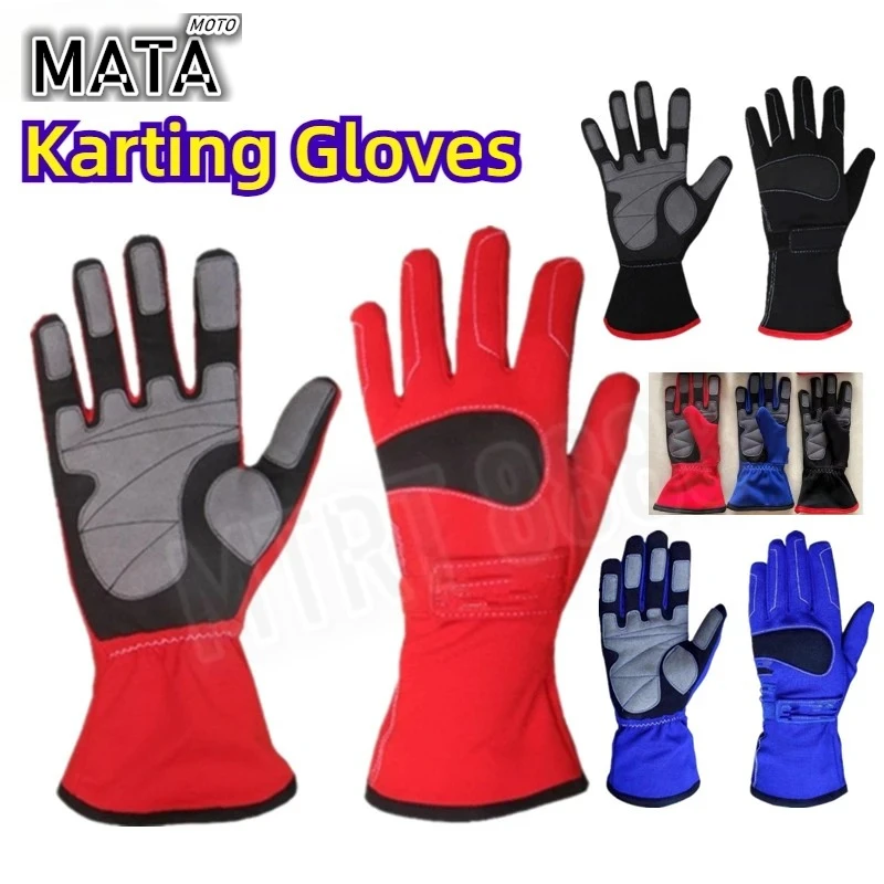 

Karting Gloves Outdoor Motorcross Racing Gloves Breathable Silicone Non-Slip Men Women Go Kart Racing Gloves Guantes Moto