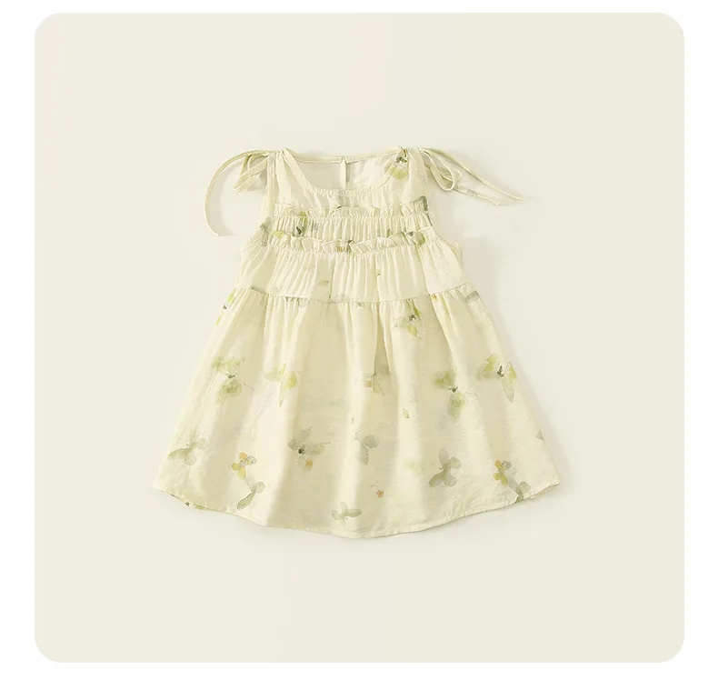 Baby Girl Dress Girls Dress Summer 2024 New Baby Girls Chic Chic Princess Dresses Children Korean Comfort Soft Wear A Sundress image 4