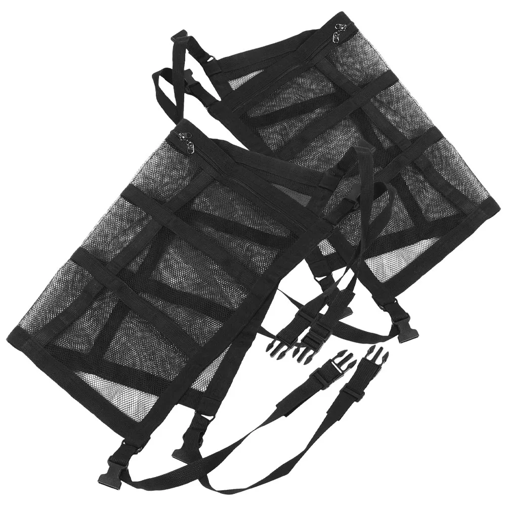 

2Pcs Car Storage Bag Double Zippers Ceiling Net ganizer Cargo Net for SUVs Collapsible Trunk ganizer Long Trips