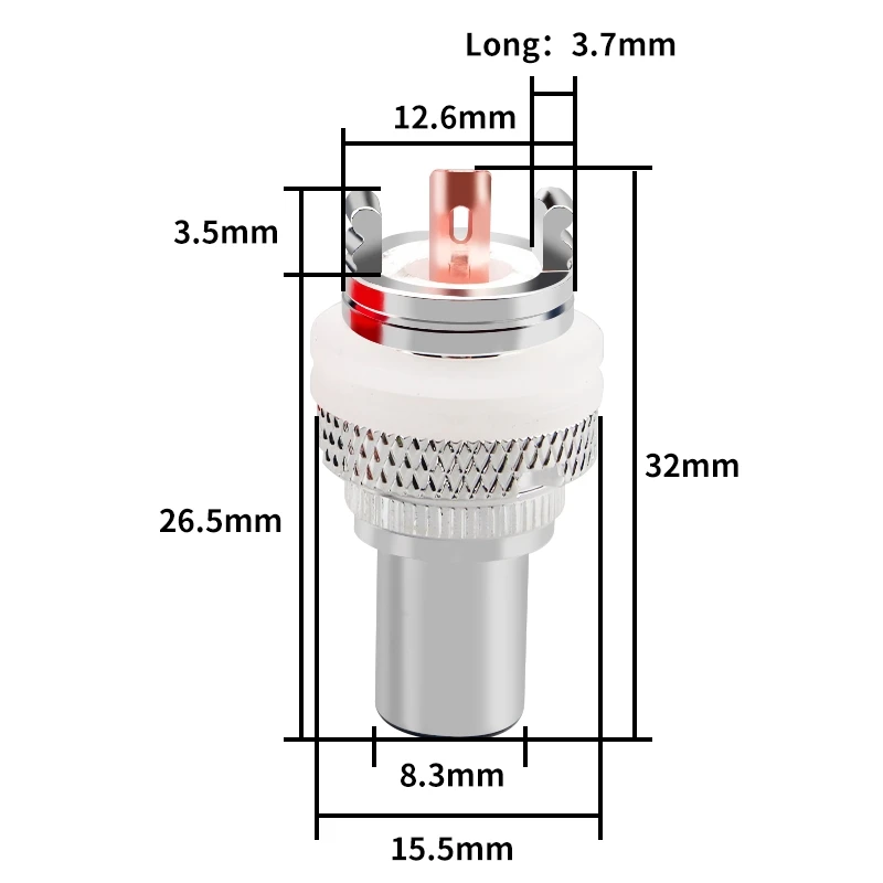 HIFI الفضة مطلي RCA أنثى المقبس الأحمر النحاس لحام نقطة HiFi محول الصوت التوصيل