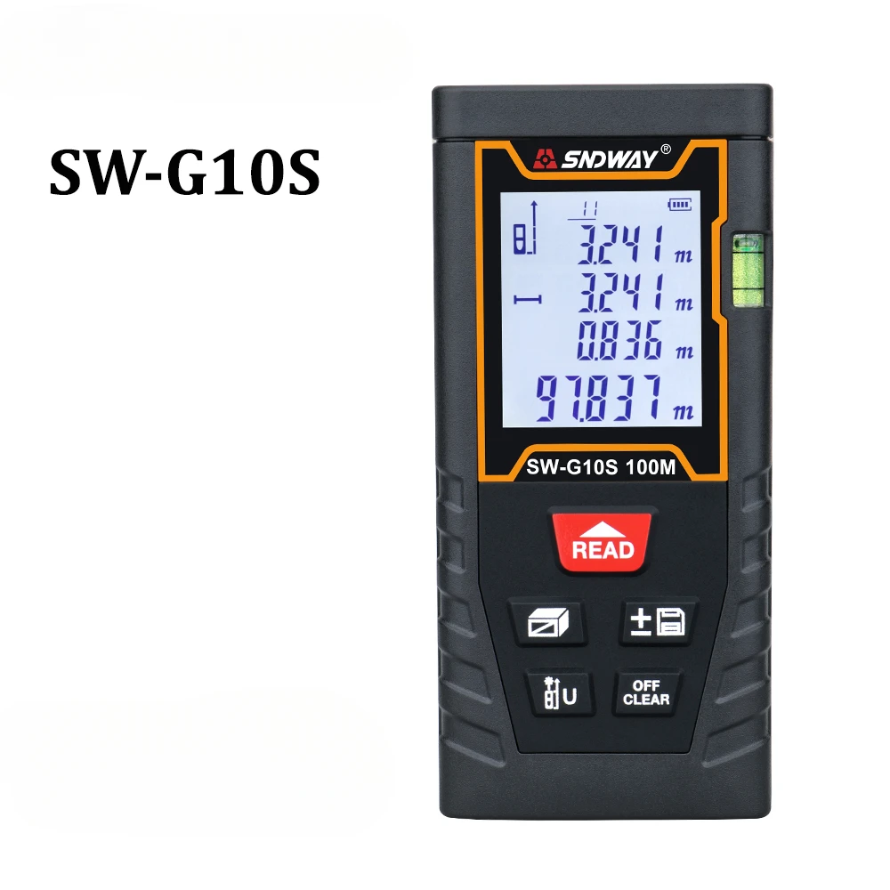 SNDWAY Laser Distance Meter Digital Rangefinder 100m 70m 50m Range Finder Tape Measure Electronic Level Ruler Roulette