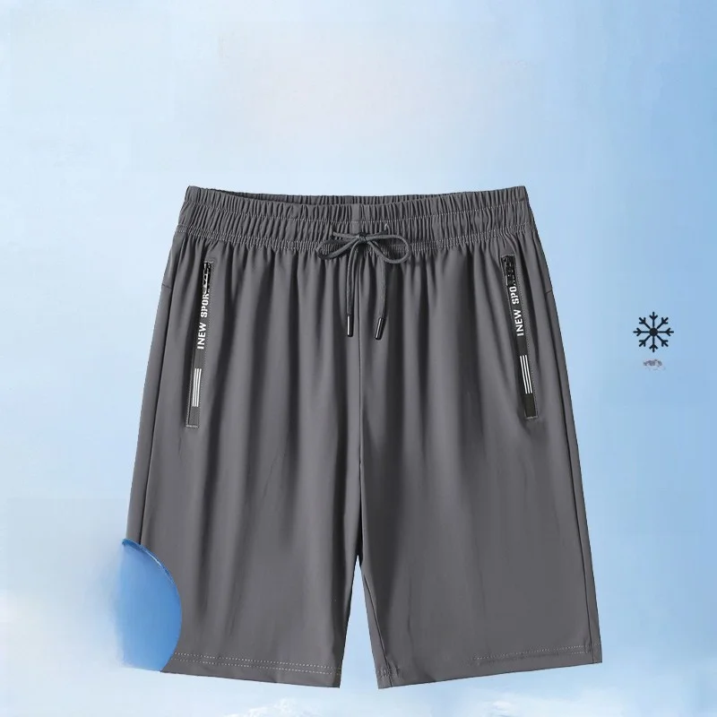 

Ice Silk Ultra-Thin Summer orts Men's Casual Loose Fit Spor Air Conditioning Five-Quarter Length Straight Leg Pants