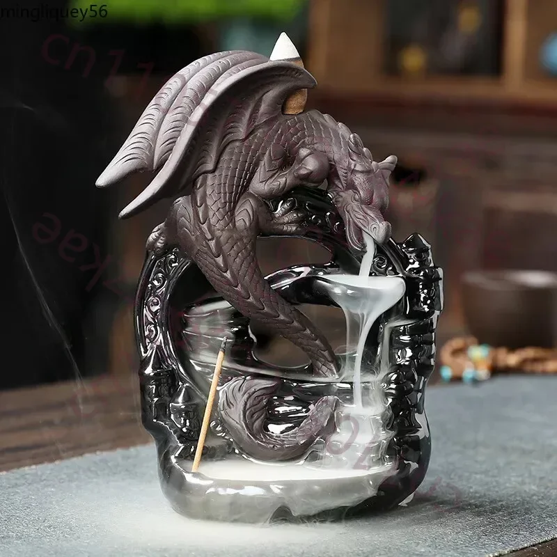 Creative Dragon Waterfall Backflow Incense Burner Pterosaur Home Decor Incense
