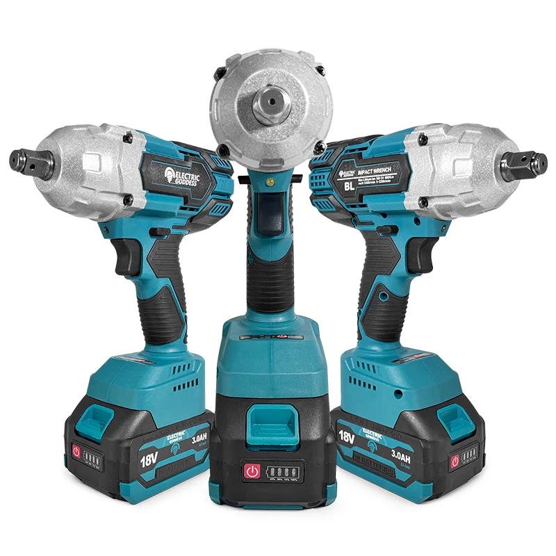 Electric Goddess DBS-M8-24 Cordless Impact Wrench 980N M Torque Brushless Electric Wrench Electric Tool 18-21V Makita Battery