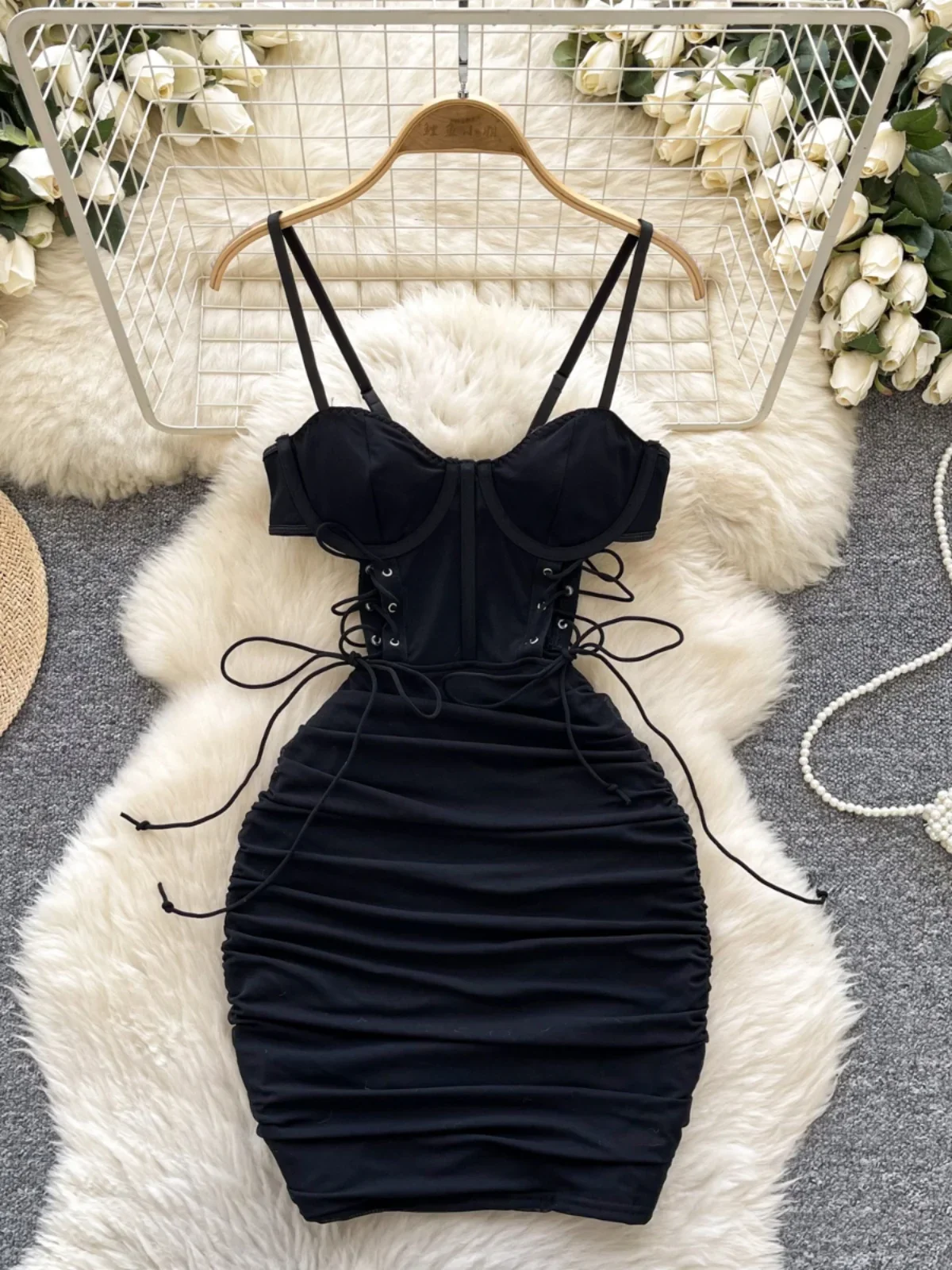 chocolate brown sequin dress Bardot Helene Mini in Quantity:600 Cap-sleeve lined built-in bra sophisticated-elegant strapless halter-neck prom dress stopping sequin knit maxi Merino Wool Knit Dress: