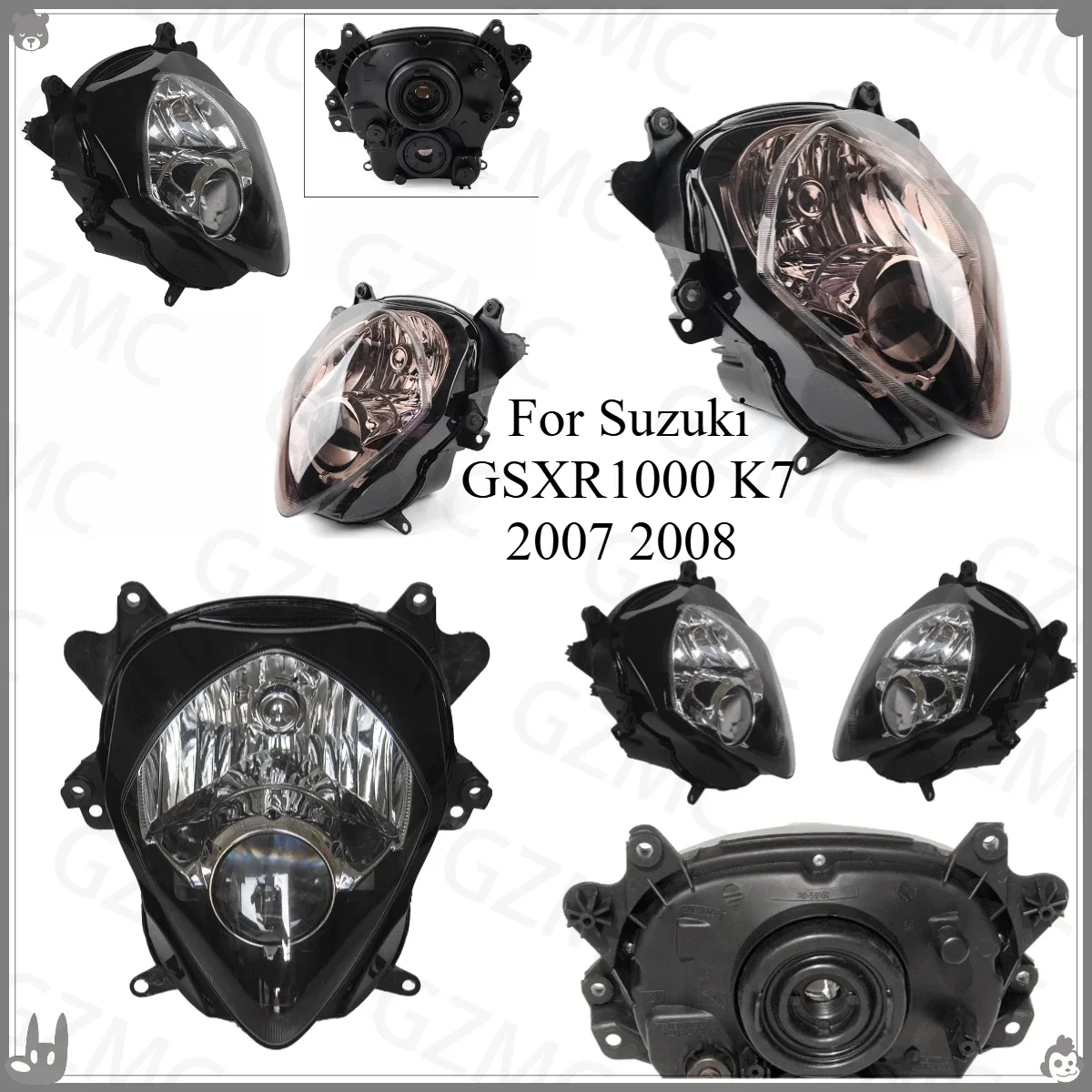 

Мотоциклетный фонарь для Suzuki GSXR1000 K7 2007 2008, фара, фара в сборе, GSX-R1000