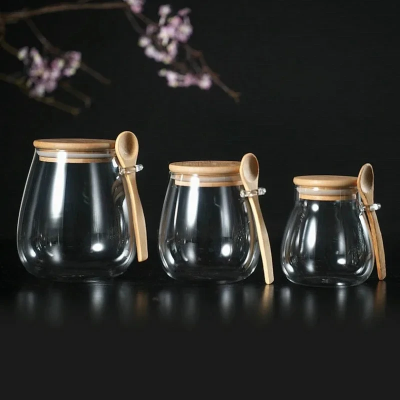 YFY Food Storage  Sealed Container Glass  Sealed Container with Lid Sugar and Tea  Sealed Kitchen Coffee