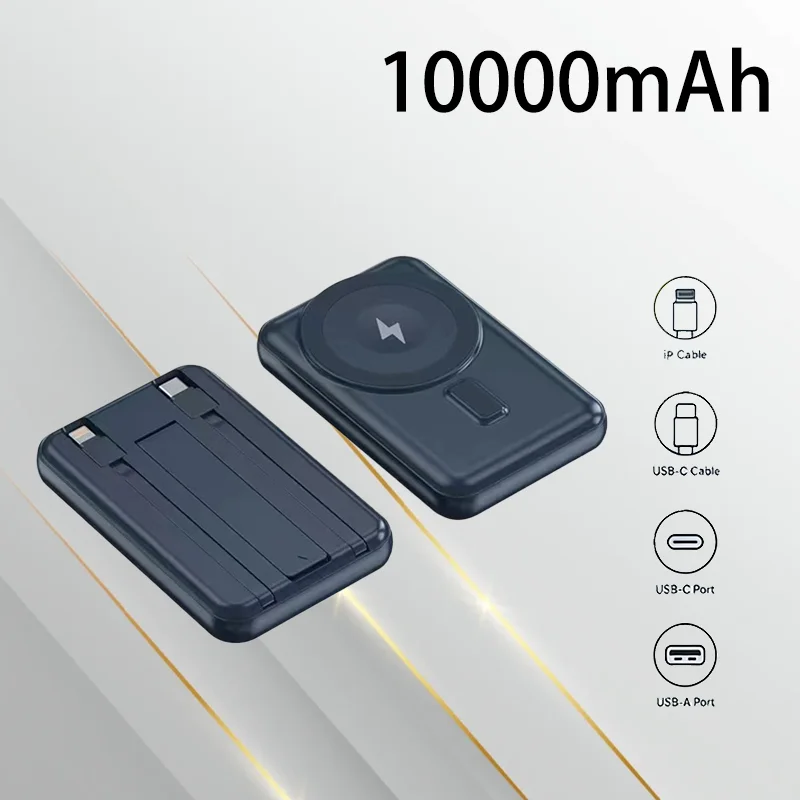 

Portable 10000mAh Charger with Built-in Stand Perfect for Camping Travel Outdoor Emergency Charging for Mobile Phones