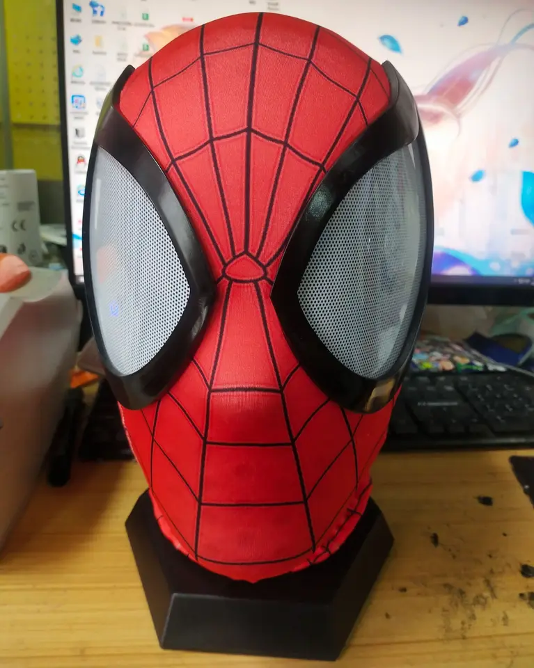 スパイダーマン　フェイス　シェルマスクセット　コスプレ　ホットトイズ 組み立て済みスパイダーマンマスク トム・ホランド レプリカ フェイス