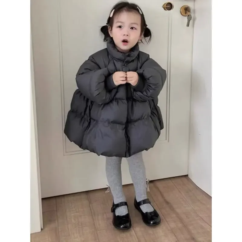 Girls padded jacket thickening 2024 new Korean version of children's winter warm small padded jacket baby padded tide