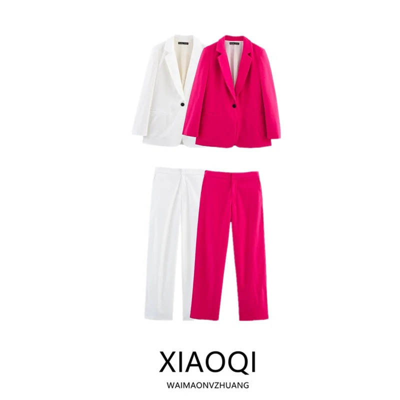 

Лето 2023, новый женский плиссированный костюм Long Sve с лацканами Jaet Faionable Sli, повседневная рабочая одежда