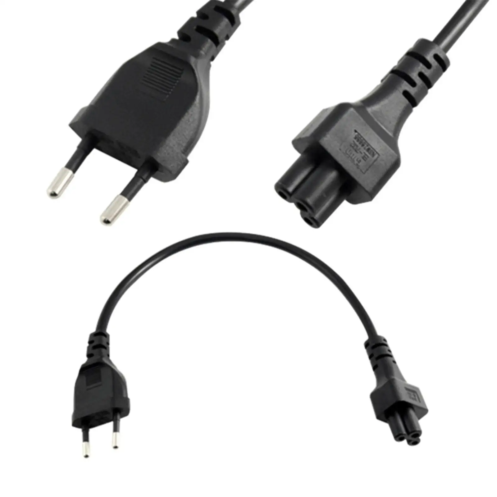 UE 2 pinos macho para cabo adaptador de alimentação fêmea IEC 320 C5 para notebook laptop