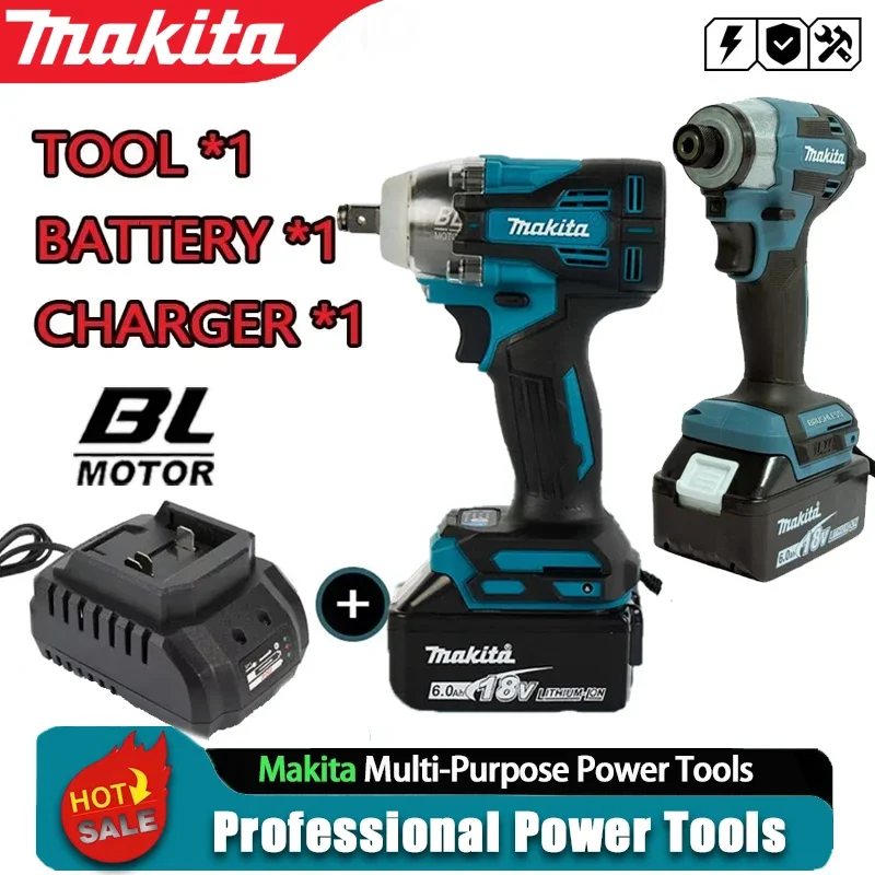 

Ударный шуруповерт Makita, аккумуляторная отвертка, различные модели портативных беспроводных электроинструментов для 18-вольтовых литий-ионных аккумуляторов