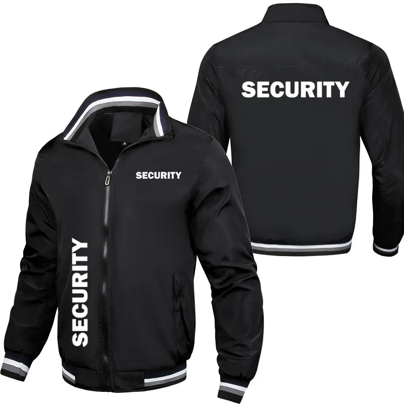 

Men Bomber Jacket Thin security print Long Sleeve baseball Jackets Mens Zipper Windbreaker Jacket Male Outwear Brand Clothing