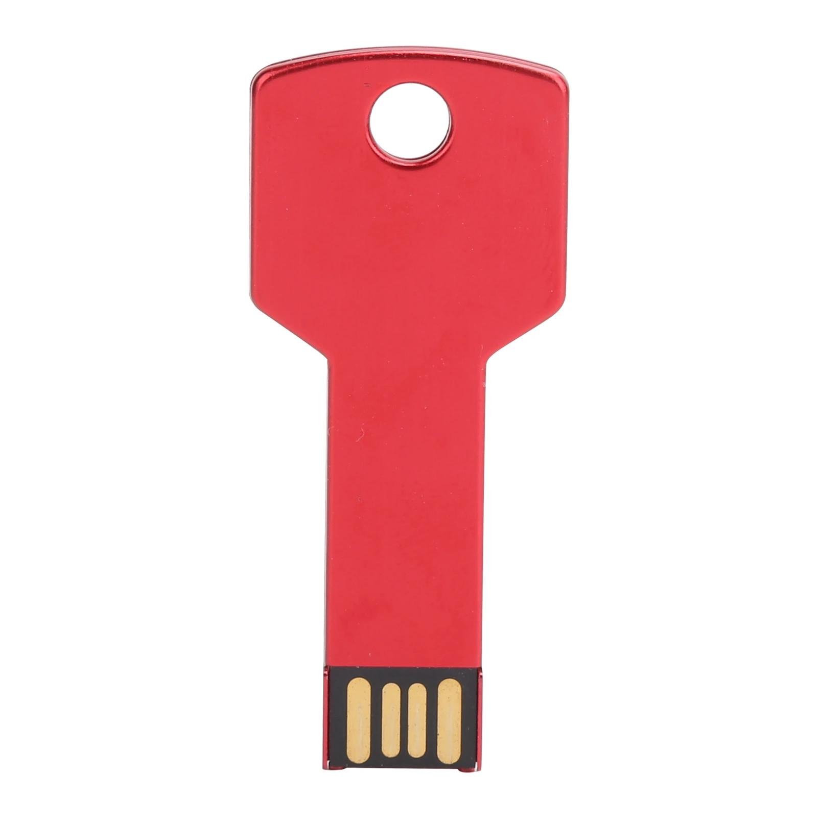Red USB Flash Drive Aluminum Alloy Key Shape Memory U Disc For Car Computer Use Home Supplies64GB