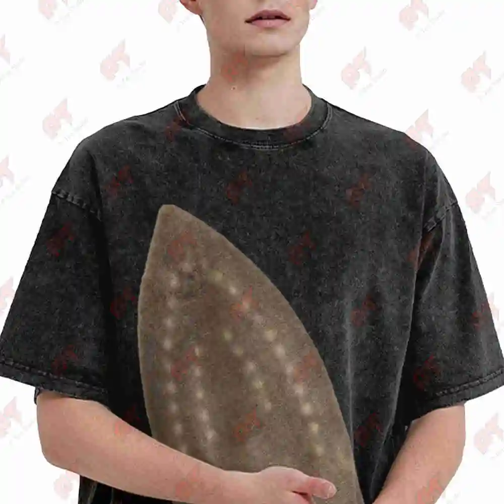 Iron Scorch Mark Burn Stain Sweat Vintage Washed Tee Pure Cotton T-Shirt