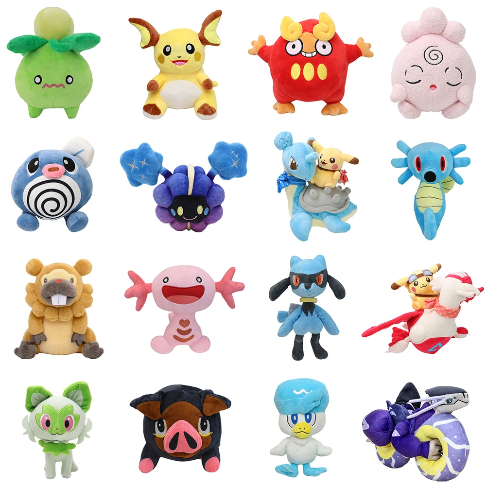 Kawaii Pokemon Poliwag Wooper Pop Cosmog Smoliv Peluche Pluche Speelgoed Latios Lechonk Pocket Monster Anime Verjaardag Xmas Geweldig Cadeau