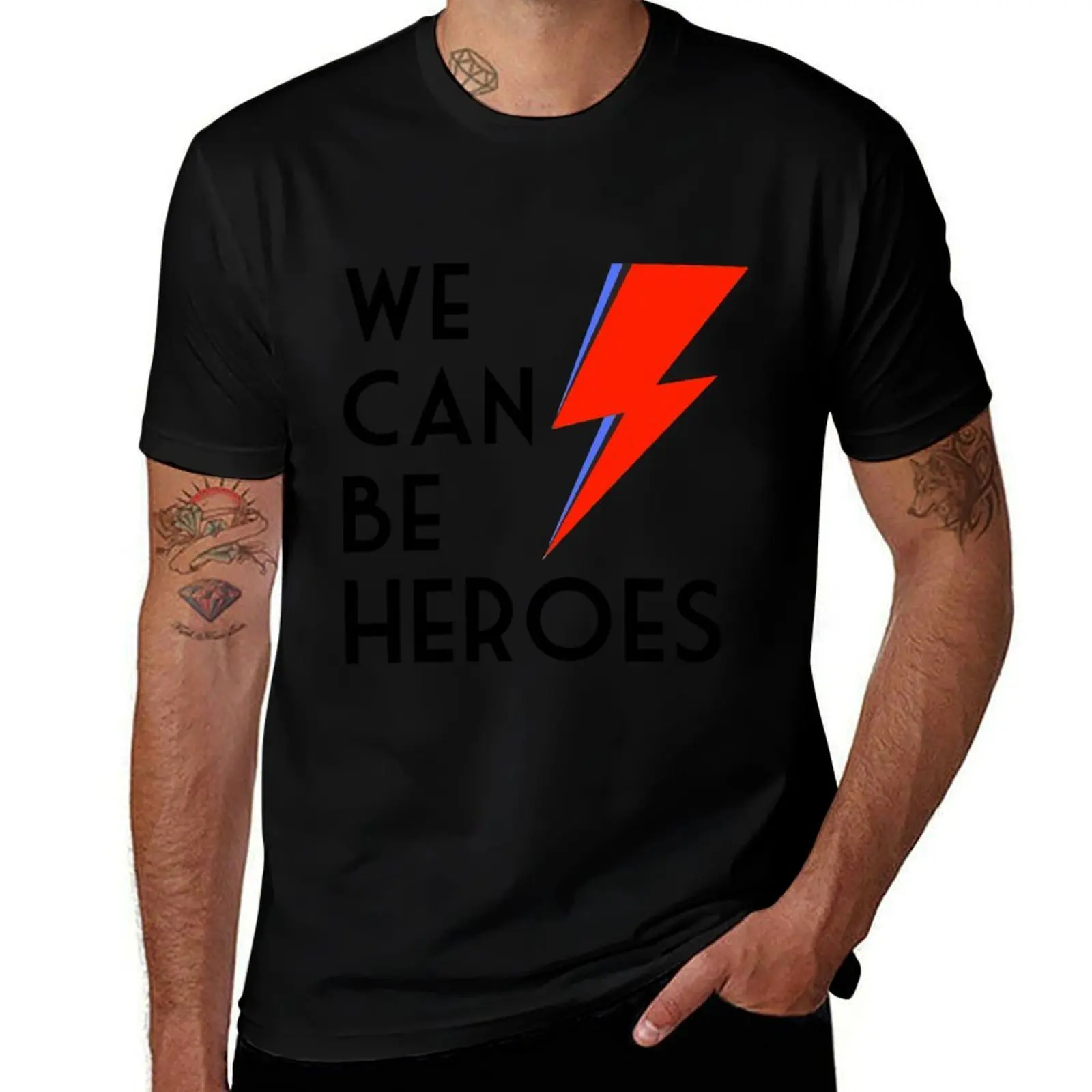 

We can be heroes T-Shirt t shirt custom print t shirt man luxury man t shirt heavy cotton T-Shirt