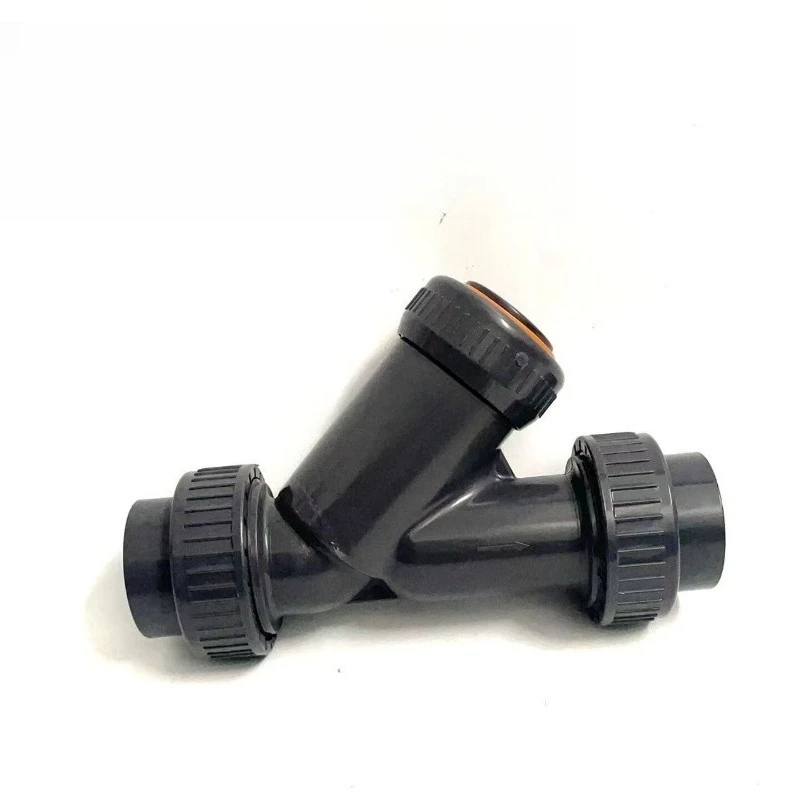 Angle Seat Check Valve Y Type Non Return Valve UPVC Plastic One Way Corrosion Resistant for Aquarium Plumbing Irrigation