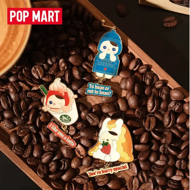 POPMART PUCKY Pucky Rabbit Cafe Serie Blind Box Badge Mystery Box Speelgoed Pop Leuke Anime Figuur Desktop Ornamenten Gift Collection