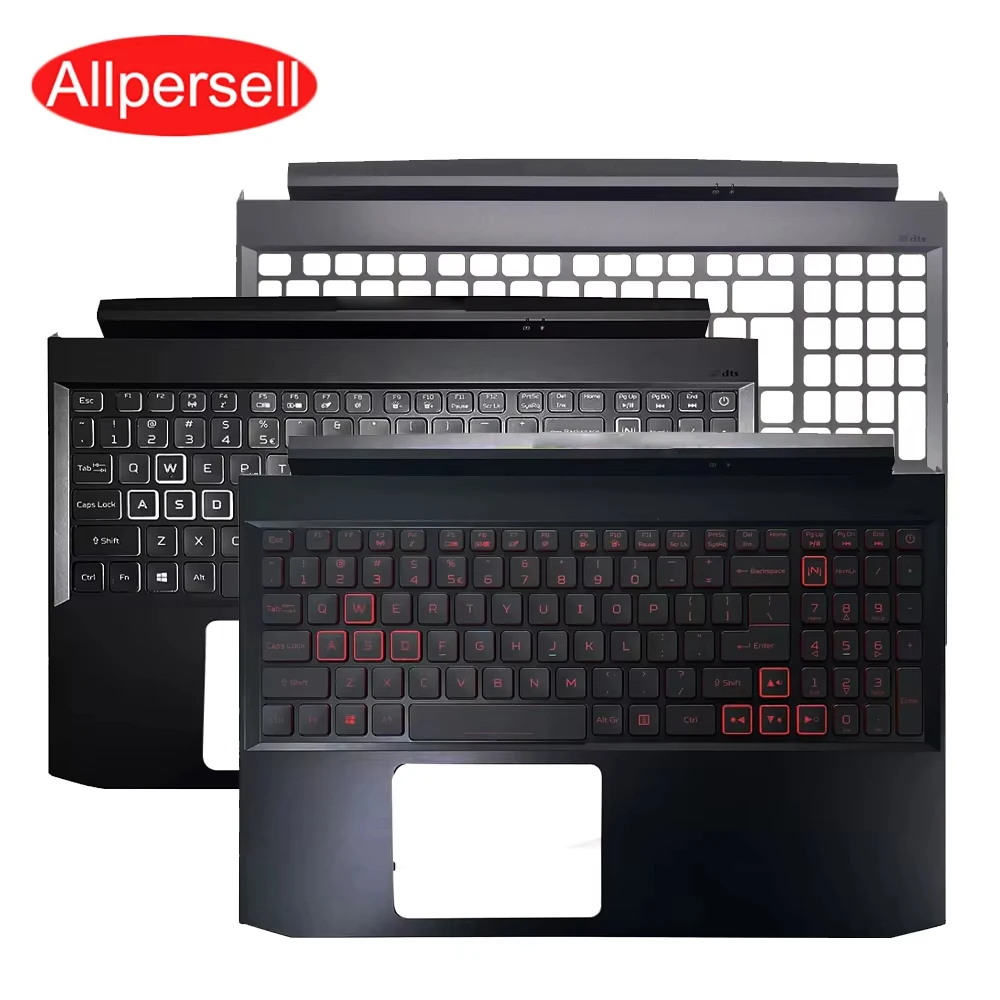 For Nitro5 AN515-55 56 57 44 N20C1 N18C3 Laptop Upper Cover Palm Rest Case Backlight Keyboard