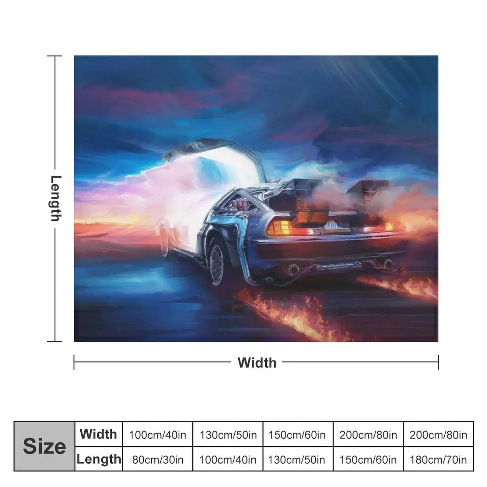 Back to the Future Delorean Time Machine Throw Blanket Furrys Decorative Beds Plaid Blankets Sofas Of Decoration Blankets