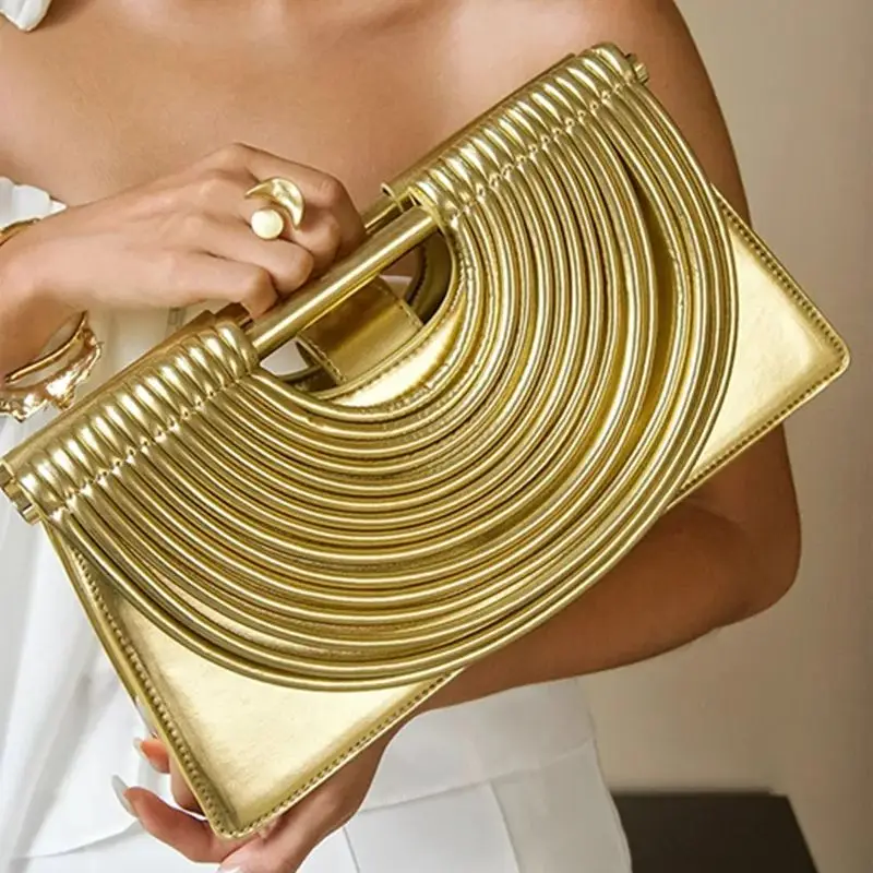 

Handbags for Women 2025 New Gold Luxury Designer Soft Pu Leather Messenger Bags Single Shoulder Bags