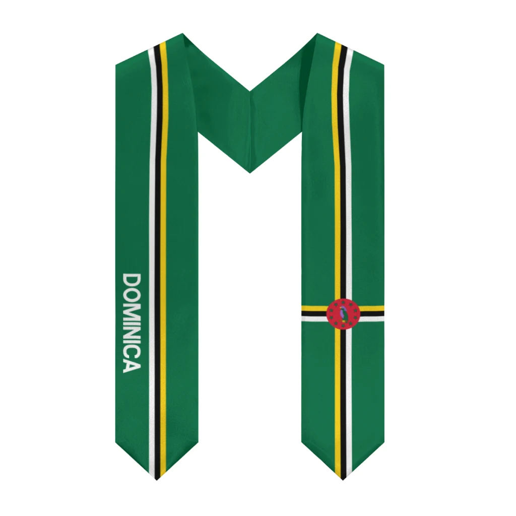 

More design Graduation shawl Dominica Flag & United States Flag Stole Sash Honor Study Aboard International Students