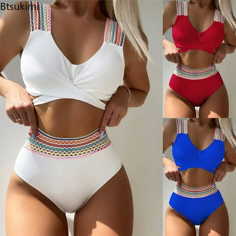 

2024 Women's Sexy White Bikinis Sets Swimwear Push Up Female Swimsuit Swimming Bathing Suits Bikini Set Beachwear Bather Suits