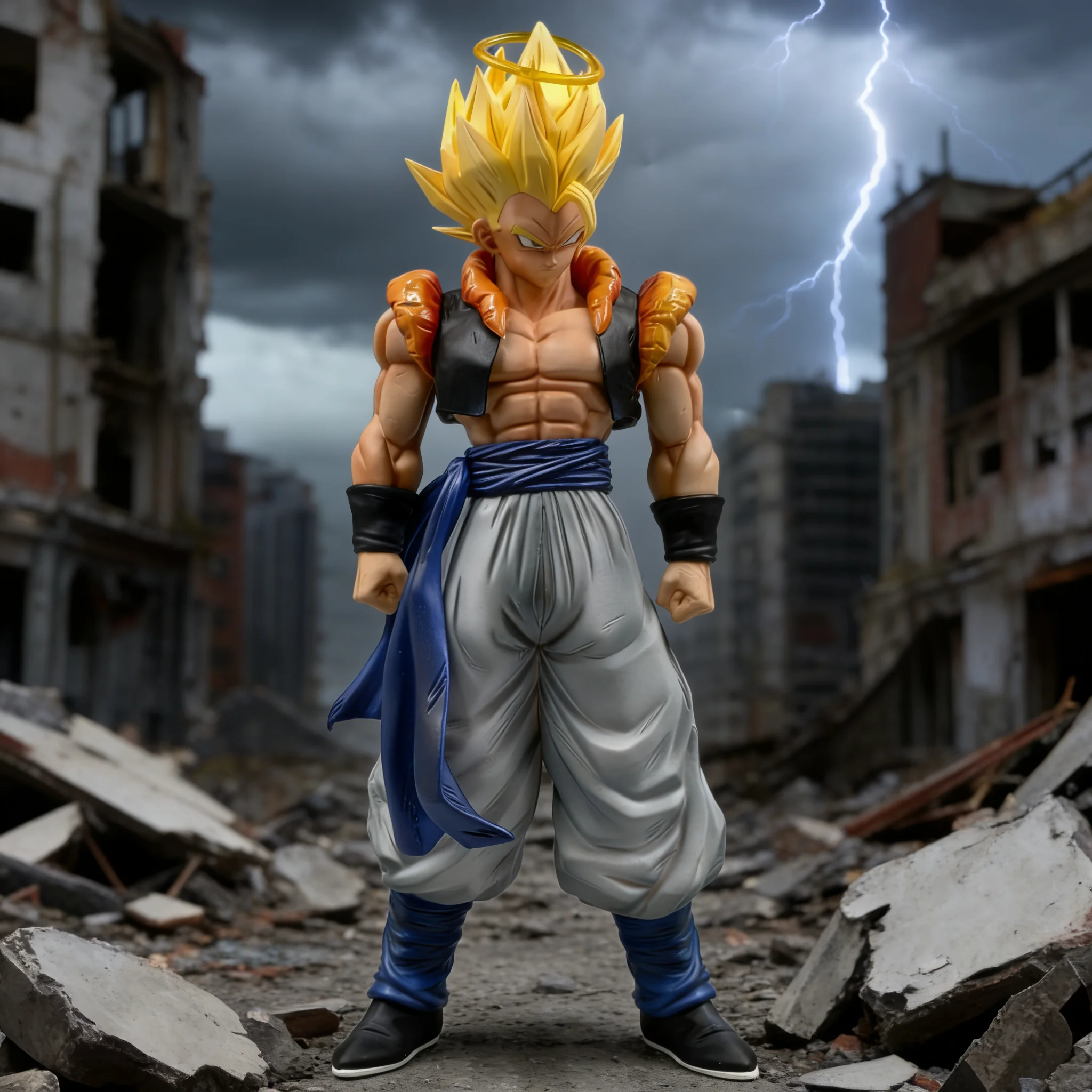30 cm 11,8 Zoll Anime Dragon Ball Figur Gogeta Actionfiguren PVC-Statue Desktop-Ornament Sammlerstück Modell Spielzeug Geschenke