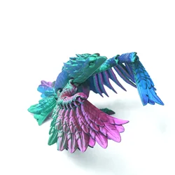 3D printed phoenix, animal toys, home, room, car decoration, desktop ornaments, and free movement of joints