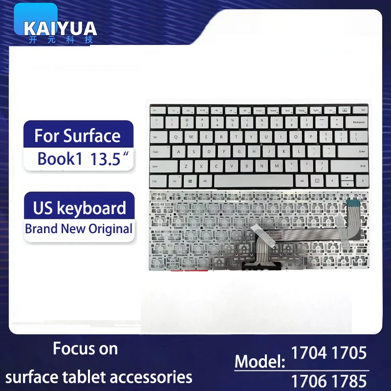 NEW US English Keyboard For Microsoft Surface Book 1 1703 1704 1705 1785 Silver