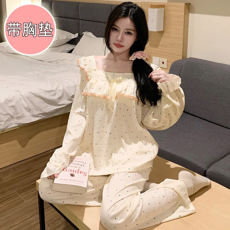 

Pjs Set Women's Pajama Set Women's Warm Winter Pajamas Fashionable Home Clothes, Pajamas Cute and Soft Pajama Set Sweet Ins Wind