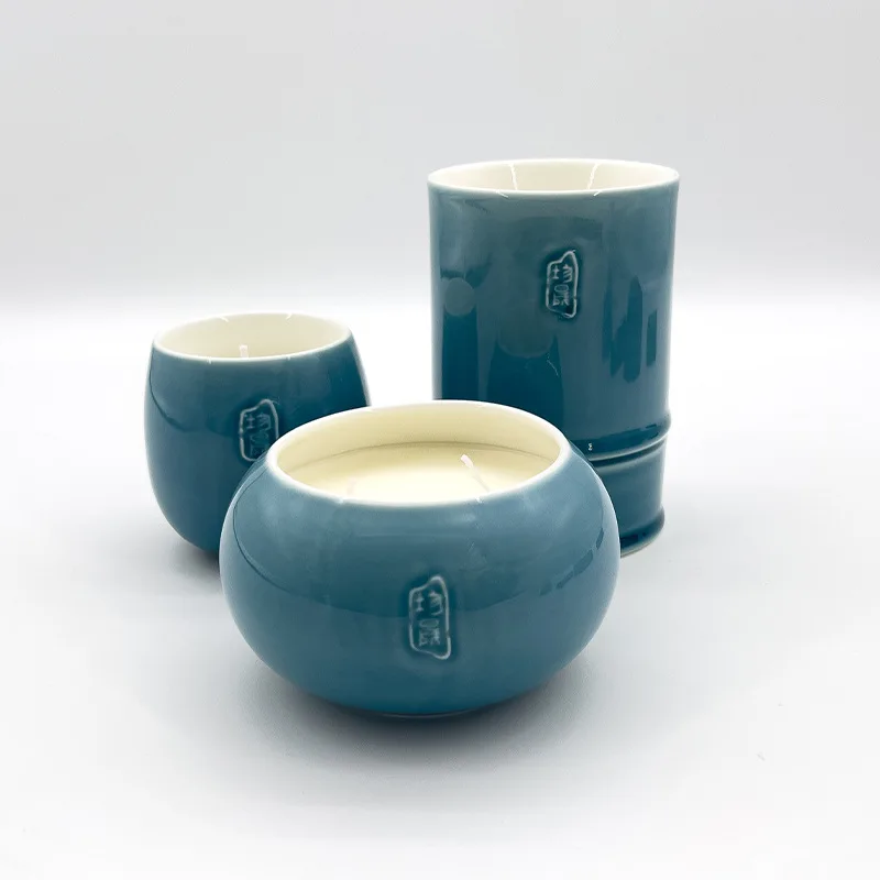 Scented candles are suitable for Chinese New Year gift boxes, gift boxes, ceramic household soybean wax gift boxes.