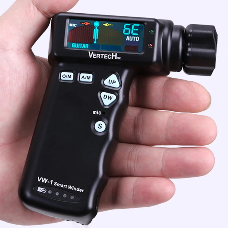 자동 기타 튜너 페그 휴대용 실용적인 스트링 와인더 충전식 우쿨렐레 튜닝 도구 현악기 와인딩 장치