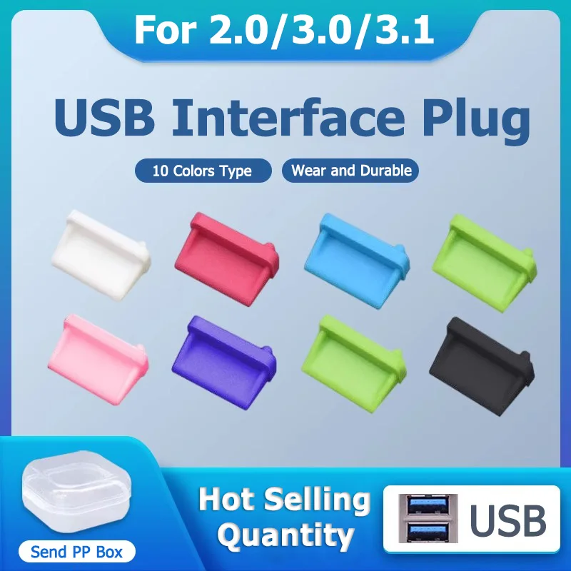 5-100pcs USB Interface Plug Notebook Anti-dust Dustproof Silicone Rubber Stopper Laptop Universal Port Cover USB 2.0/3.0/3.1