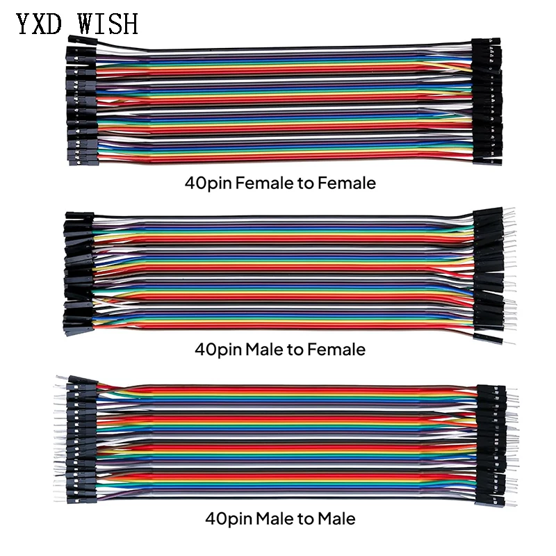 40-120pcs Dupont Line 10CM 40Pin Male to Male + Male to Female and Female to Female Jumper Wire Dupont Cable For Arduino Diy Kit